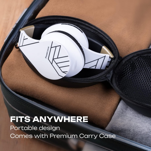 Bluetooth Over-Ear Headphones, Wireless Stereo Foldable Headphones Wireless and Wired Headsets , Micro SD/TF, FM for Phone/iPad/PC, Black/White