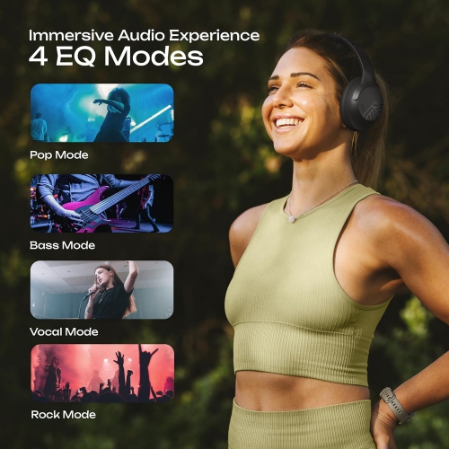 Bluetooth Headphones Over Ear, Wireless Headphones Over Ear 50 Hrs Playtime, Foldable Headphones with MicrophoneHiFi Stereo Headset for Phone/PC,