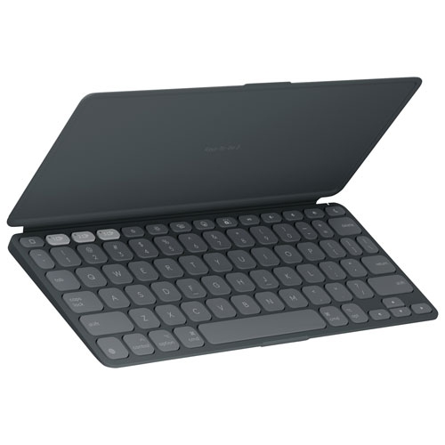 Logitech Keys-to-GO 2 Portable Wireless iPad Keyboard with Built-in Cover, Slim and Compact Bluetooth Keyboard for iPad, iPhone, Mac, and Apple TV, E