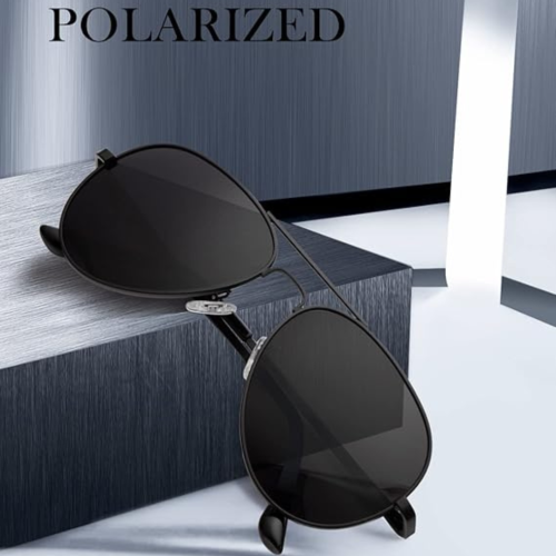 HENGOSEN Polarized Aviator Sunglasses for Men and Women, Premium Metal Frame, Police Sun glasses with UV 400 Protection