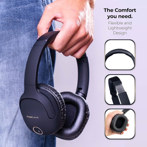 Bluetooth Headphones Over Ear, Wireless Bluetooth Headphones with Microphone, Foldable Headphones with Hi-Fi Stereo Sound Headset for Cellphone, PC,