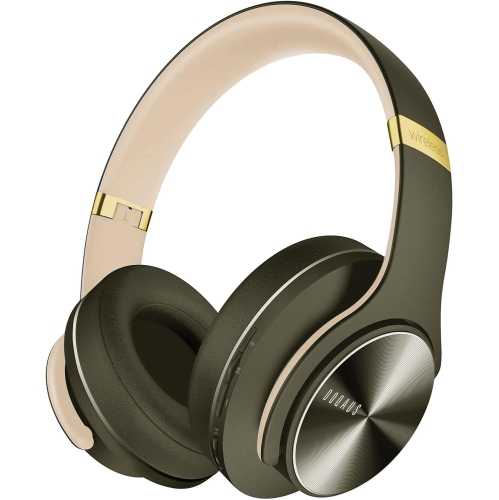 Wireless Headphones, Bluetooth Headphones with 3 EQ Modes, Hi-Fi Stereo Over Ear Headphones with Microphone for iPhone/PC,Green