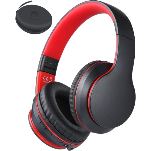 Casques d'écoute Bluetooth, écouteurs sans fil avec stéréo haute fidélité et microphone , écouteurs pliables sans fil avec fil pour