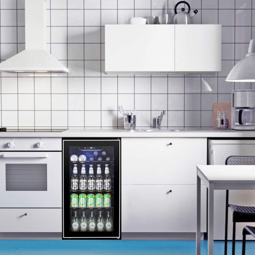 ZAFRO Beverage Refrigerator Cooler -120 Can Mini Fridge Glass Door for Soda Beer or Wine Constant Glass Door Small Drink Dispenser Clear Front Door