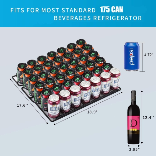 ZAFRO 24 Inch Beverage Refrigerator Under Counter Built-in Wine Cooler Mini Fridge Clear Glass Door Digital Memory Temperature Control, Beer Soda LED