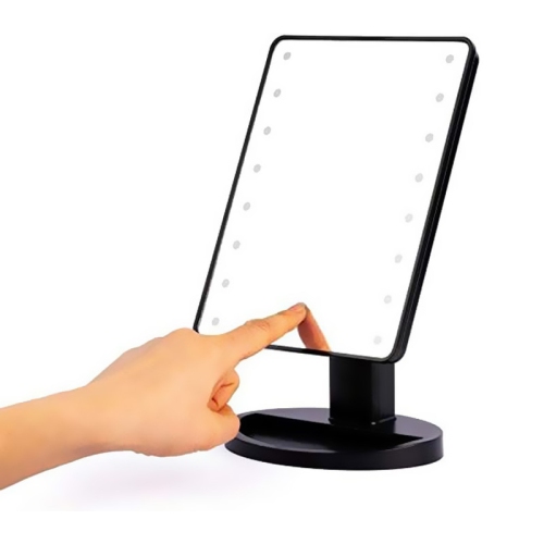 Miroirs Maquillage de table Esthétique Loupe maquillage Maquillage portatif avec lumières à DEL/rotation à 180°