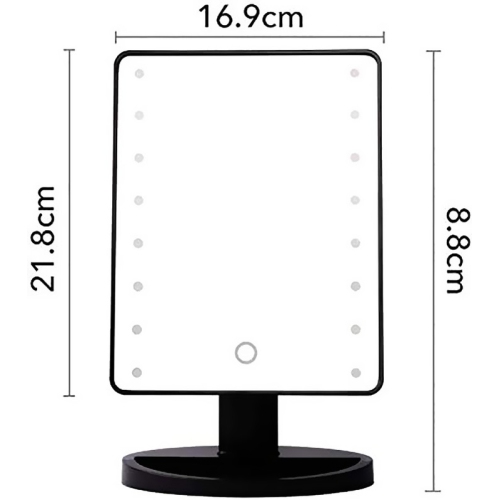 Miroirs Maquillage de table Esthétique Loupe maquillage Maquillage portatif avec lumières à DEL/rotation à 180°