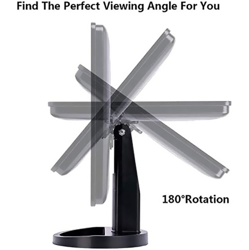 Miroirs Maquillage de table Esthétique Loupe maquillage Maquillage portatif avec lumières à DEL/rotation à 180°