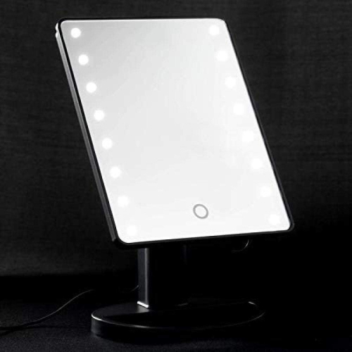 Miroirs Maquillage de table Esthétique Loupe maquillage Maquillage portatif avec lumières à DEL/rotation à 180°