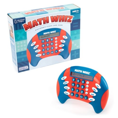 Educational Insights Math Whiz - Electronic Math Games, Addition, Subtraction, Division, and Multiplication Game, Handhe