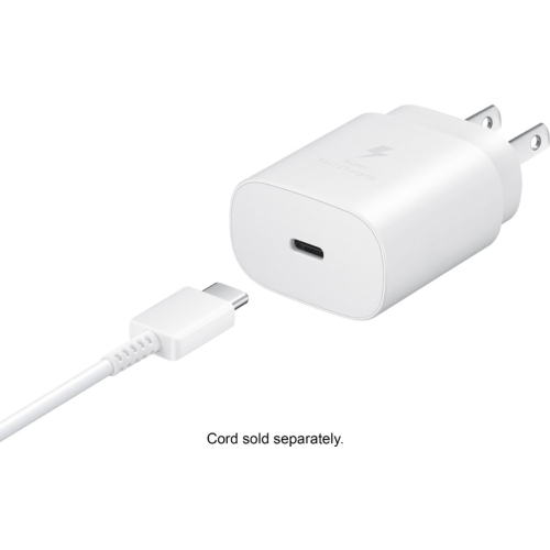 Samsung - 25W Super Fast Charging Wall Charger USB-C - White