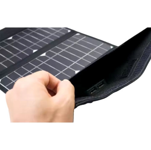 CJ Tech 15W Foldable Solar Charger - Black