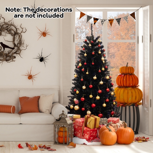 Gymax 6/7/8 Halloween Tree Artificial Decoration Tree w758/1040/1408 Branch Tips 6 Lighting Modes