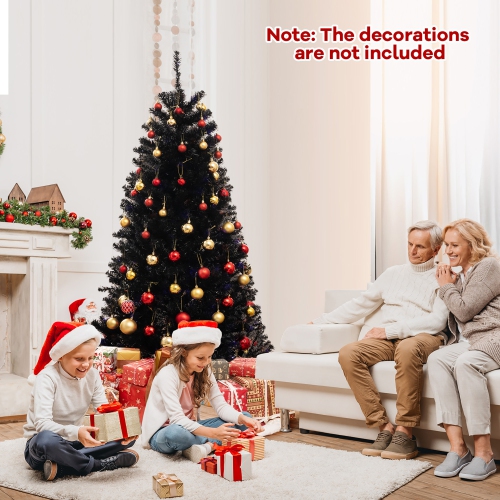 Gymax 6/7/8 Halloween Tree Artificial Decoration Tree w758/1040/1408 Branch Tips 6 Lighting Modes