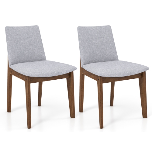 Gymax Wooden Dining Chairs of 4 w/ added Cushions High Curved Back for Dining Room