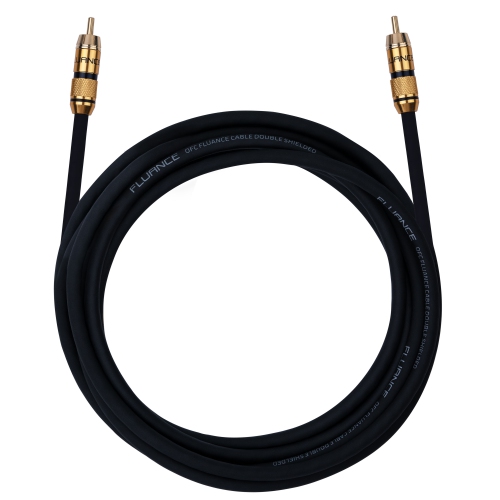 Fluance Premium Grade Subwoofer Cable with Gold Plated RCA Connectors for Subwoofer, Home Theater, Amplifier - 12 ft