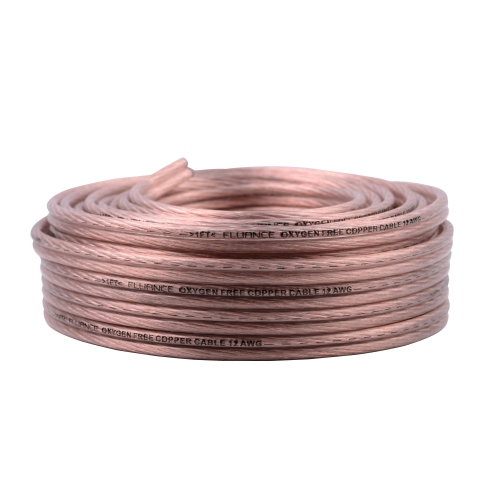 Fil de haut-parleur 50&nbsp;pi 12AWG de Fluance, câble en cuivre sans oxygène, pour configuration haute fidélité, cinéma maison, haut-parleurs au sol