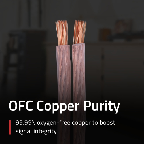 Fluance 12AWG 50ft Speaker Wire, Oxygen-free Copper Cable, for Hi-Fi Set-up, Home Theaters, Floor-standing Speakers