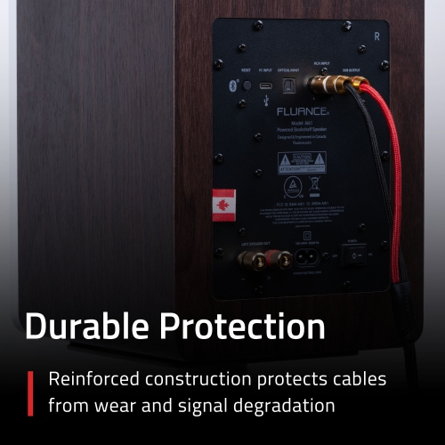 Fluance RCA Cable, 2-Male to 2-Male Gold-Plated Plugs for Preamplifier, CD player, Turntable, and Hi-Fi system - 6 Feet