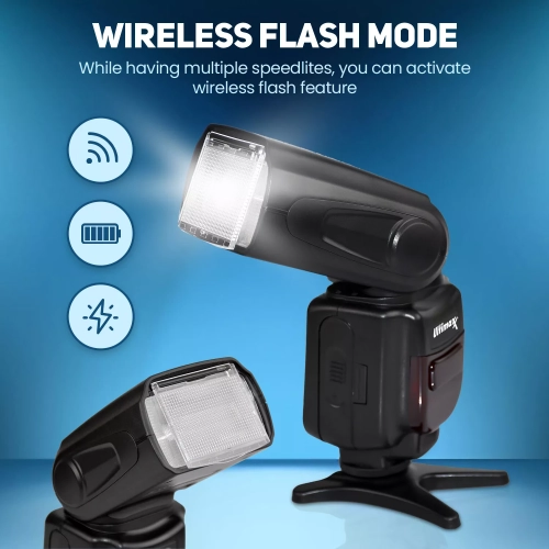 Flash esclave dédié ULTIMAXX TTL avec pivot/rebond ACL et étui pour Canon