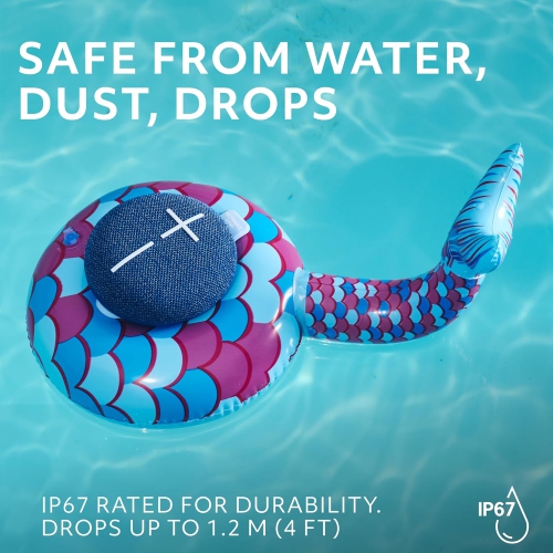 Ultimate Ears MINIROLL Waterproof Bluetooth Wireless Mini Portable Speaker - Majestic Blue