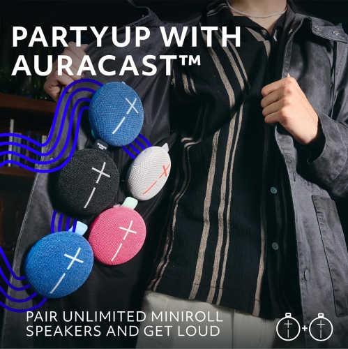 Ultimate Ears MINIROLL Waterproof Bluetooth Wireless Mini Portable Speaker