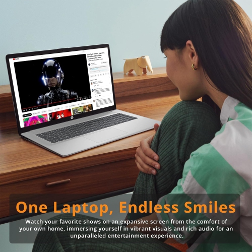 Refurbished - HP 17.3" FHD Business Laptop, Intel Core 5 120U, 1TB PCIe SSD, 16GB RAM, Intel Graphics, Backlit Keyboard, Bluetooth, Windows 11 Home,