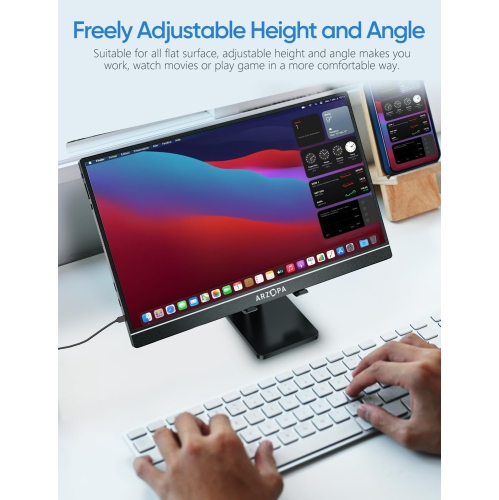 ARZOPA Adjustable Cell Phone/Tablet Stand Black