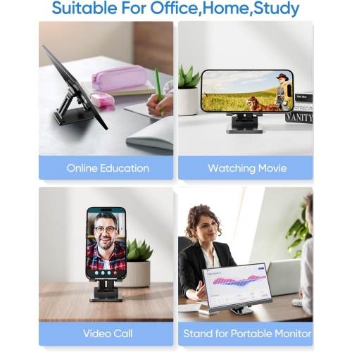 ARZOPA Adjustable Cell Phone/Tablet Stand Black