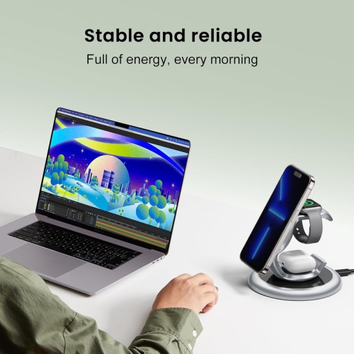 Charging Station for Magsafe Charger,Charging Station for Multiple Devices Apple,Wireless Charger for iPhone 16/15/14/13/12 Series,Apple Watch Series