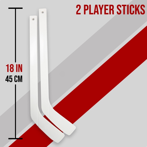 Mini bâton de hockey en plastique de PRISP - Bâton de hockey au genou de 18&nbsp;po; Cadeau de sport pour l'intérieur, le sous-sol et le garage