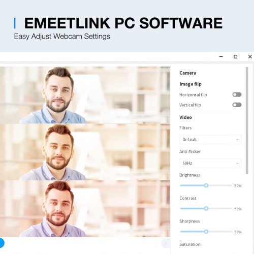 EMEET C960 2K Webcam with Microphone, 2K QHD, 2 Noise-Reduction Mics, TOF Autofocus Streaming Webcam with Privacy Cover, Plug&Play USB Webcam for