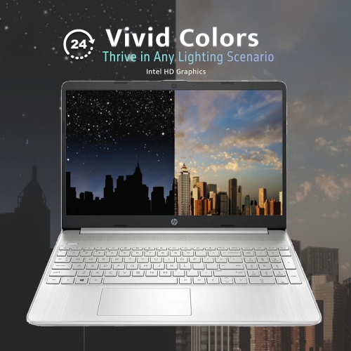 HP 15.6" FHD Laptop, Intel Core i3-1215U, 1TB PCIe SSD, 16GB RAM, Intel UHD Graphics, Numeric Keypad, HD Camera, Bluetooth, Windows 11, Silver by HP - Open Box condition - Image 7