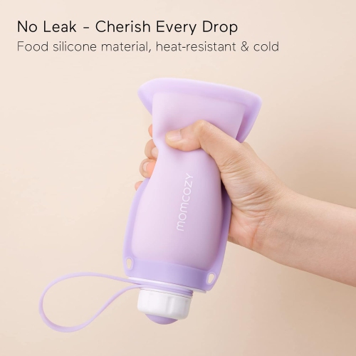 Momcozy Silicone Breastmilk Storage Bags, Reusable Breastmilk Freezer Storing Bags for Breastfeeding, 8.5oz/250ml Breast Milk Saver, Leakproof Baby