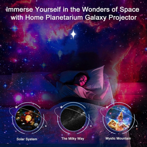 Projecteur de galaxie, Planétarium projecteur d'étoiles 13 en 1 Lumière nocturne réaliste Ciel étoilé avec système solaire Constellation Moon