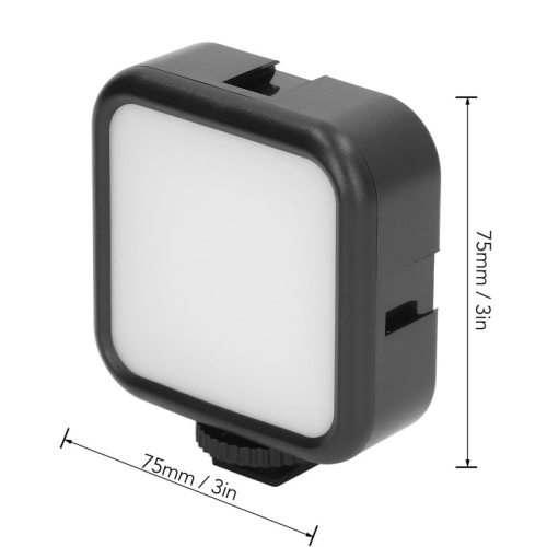 1pcs LED Video Light on Camera, Mini Cute Fill Light Portable Camera Photo Light 1/4in Screw Hole Portable Photography Light Video Fill Lamp