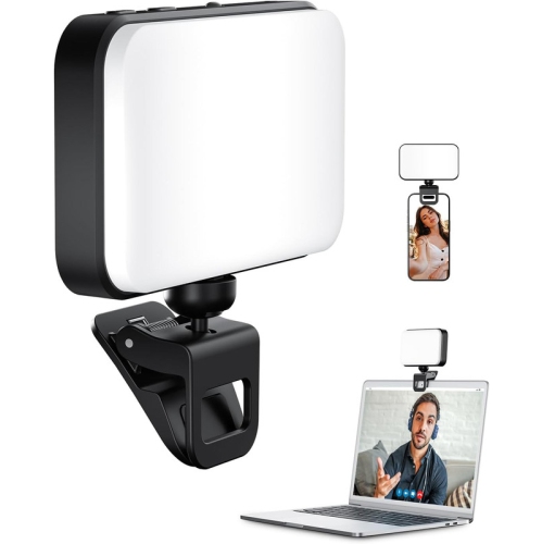 YOULIGHTS  Selfie Light for Phone, Clip On Light, Portable Fill Light, Video Conference Lighting, for Laptop, Zoom Meeting, 3 Color Temperatures 5