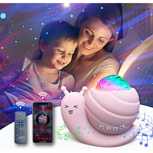 Star Projector Night Light, 4 in 1 Aurora Galaxy Projector Lights, Snail Kid Night Lights