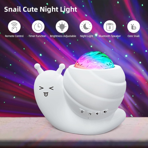 Star Projector Night Light, 4 in 1 Aurora Galaxy Projector Lights, Snail Kid Night Lights
