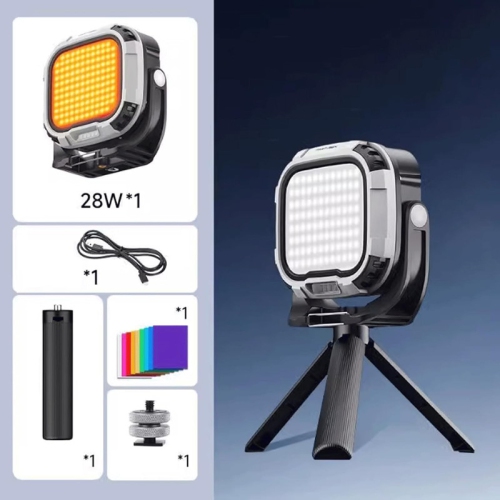 Fill Light 28W LED Fill Lamp Ultra Bright Photo and Video Lighting Rechargeable Fill Light with Cold Shoe for Photography Photography