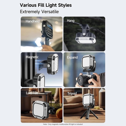 Fill Light 28W LED Fill Lamp Ultra Bright Photo and Video Lighting Rechargeable Fill Light with Cold Shoe for Photography Photography
