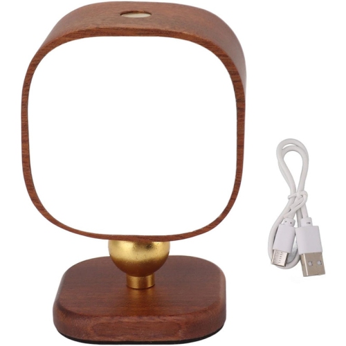 YOULIGHTS  Wooden Wall Lamp Portable Bedside Square Night Light \w Dimmable Function, Wall Mounted Design, Ideal for Bedrooms, Hallways, And More