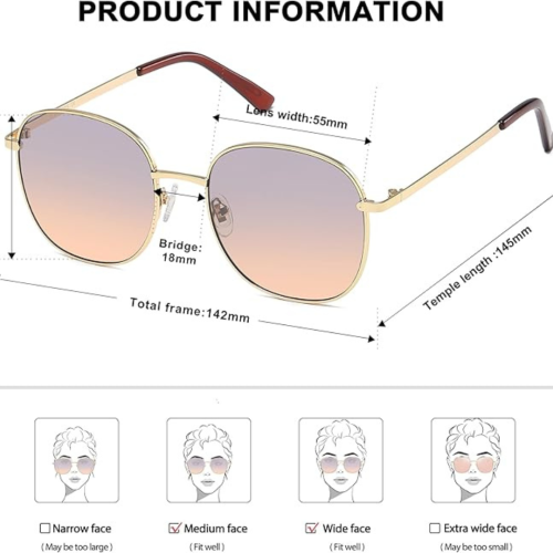 SOJOS Classic Square Sunglasses for Women Men with Spring Hinge Sunnies SJ1137
