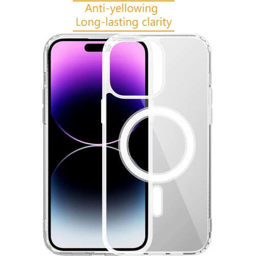 iPhone 13 Pro Case Compatible with MagSafe, Clear Strong Magnetic Anti-Scratch Shockproof Phone Cover