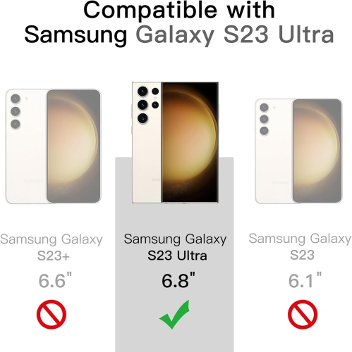 Étui pour S23 Ultra de Samsung compatible avec MagSafe, étui de téléphone transparent Strong Magnetic antirayure antichoc