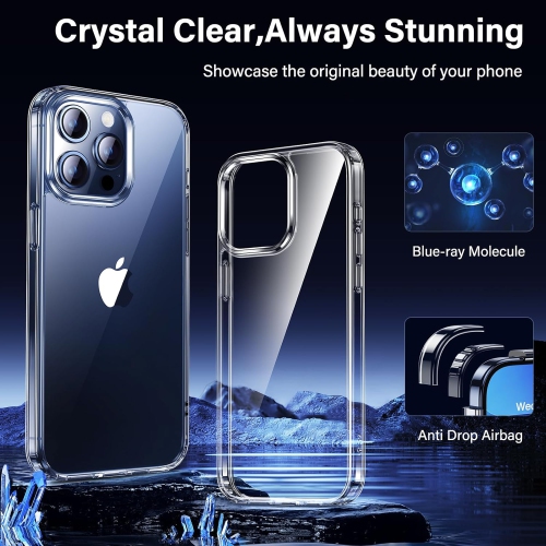 iPhone 15 Pro Max Case Compatible with MagSafe, Clear Strong Magnetic Anti-Scratch Shockproof Phone Cover