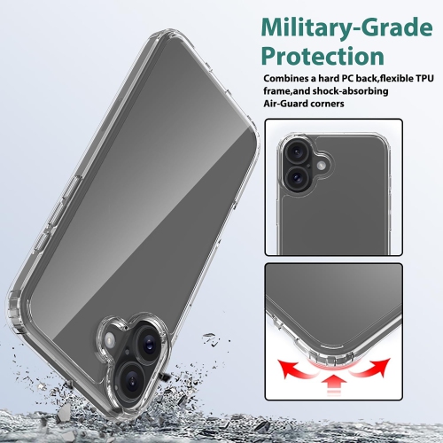 iPhone 16 Plus Case Compatible with MagSafe, Clear Strong Magnetic Anti-Scratch Shockproof Phone Cover