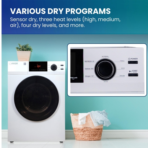 Equator 24" 220V Vented SENSOR Dryer SANITIZE 4cf/18lbs Touch Control DIGITAL