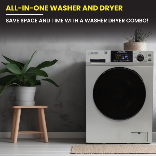 Laveuse-sécheuse tout-en-un Equator AVEC ÉVENT, sécheuse 30 % PLUS RAPIDE que la 110 V 15 lb condensée