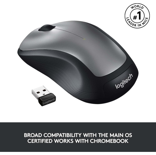 Souris sans fil M310 de Logitech, 2,4&nbsp;GHz avec nanorécepteur USB, suivi optique 1000&nbsp;ppp, batterie d'une autonomie de 18 mois,